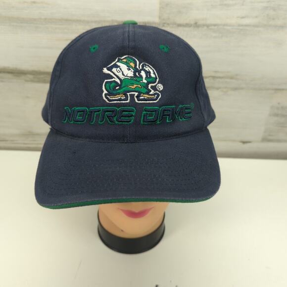 Vintage Notre Dame Fighting Irish Strap back Cap Hat Officially Licensed - Picture 1 of 12